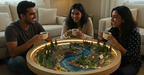 Illuminated Forest River Diorama Table | Luxury Art Furniture