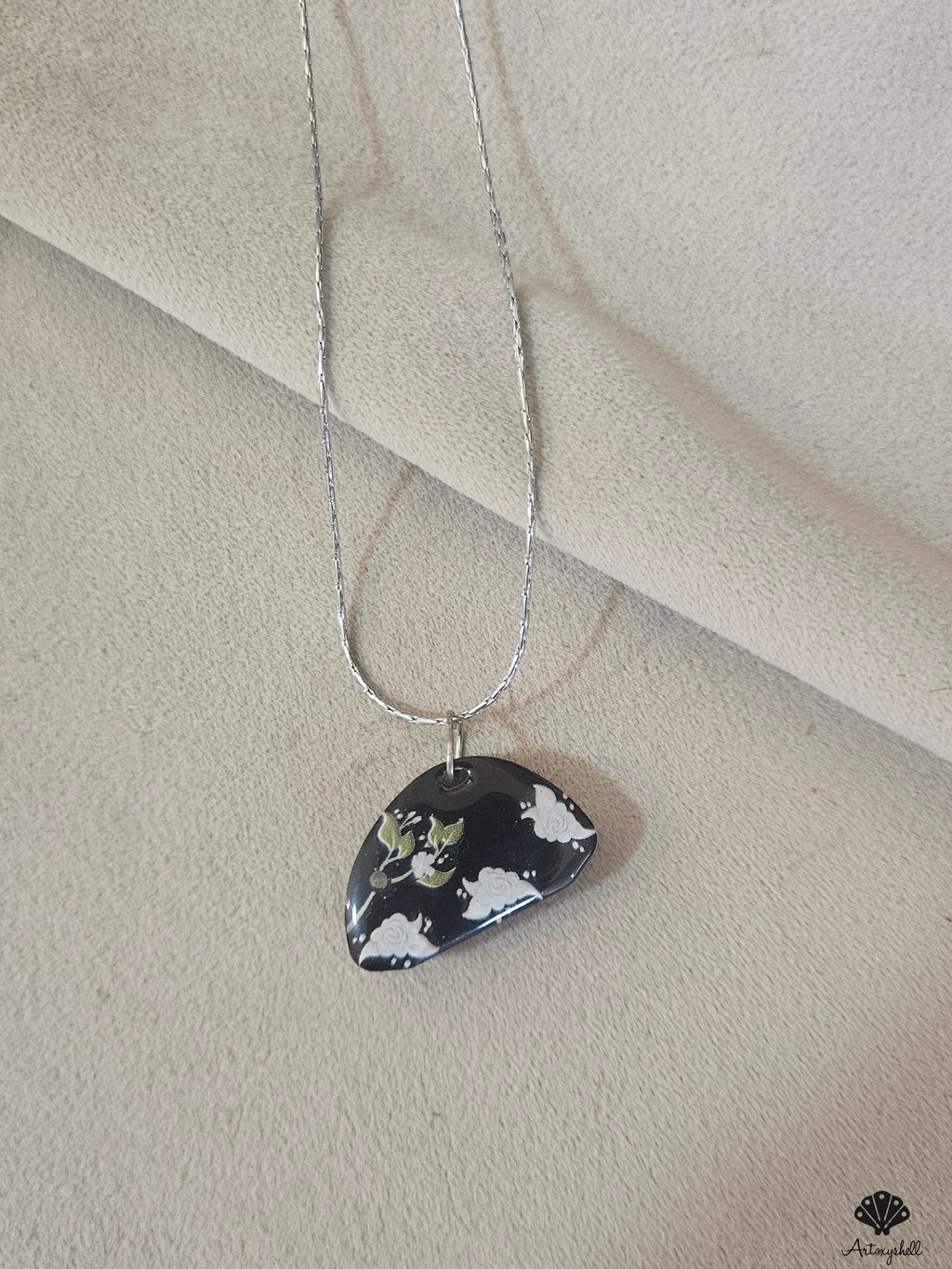 Floral Wave Resin Pendant