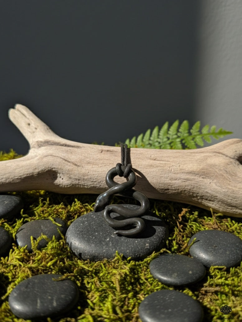 The 'Shadow Serpent' Hand-Forged Pendant