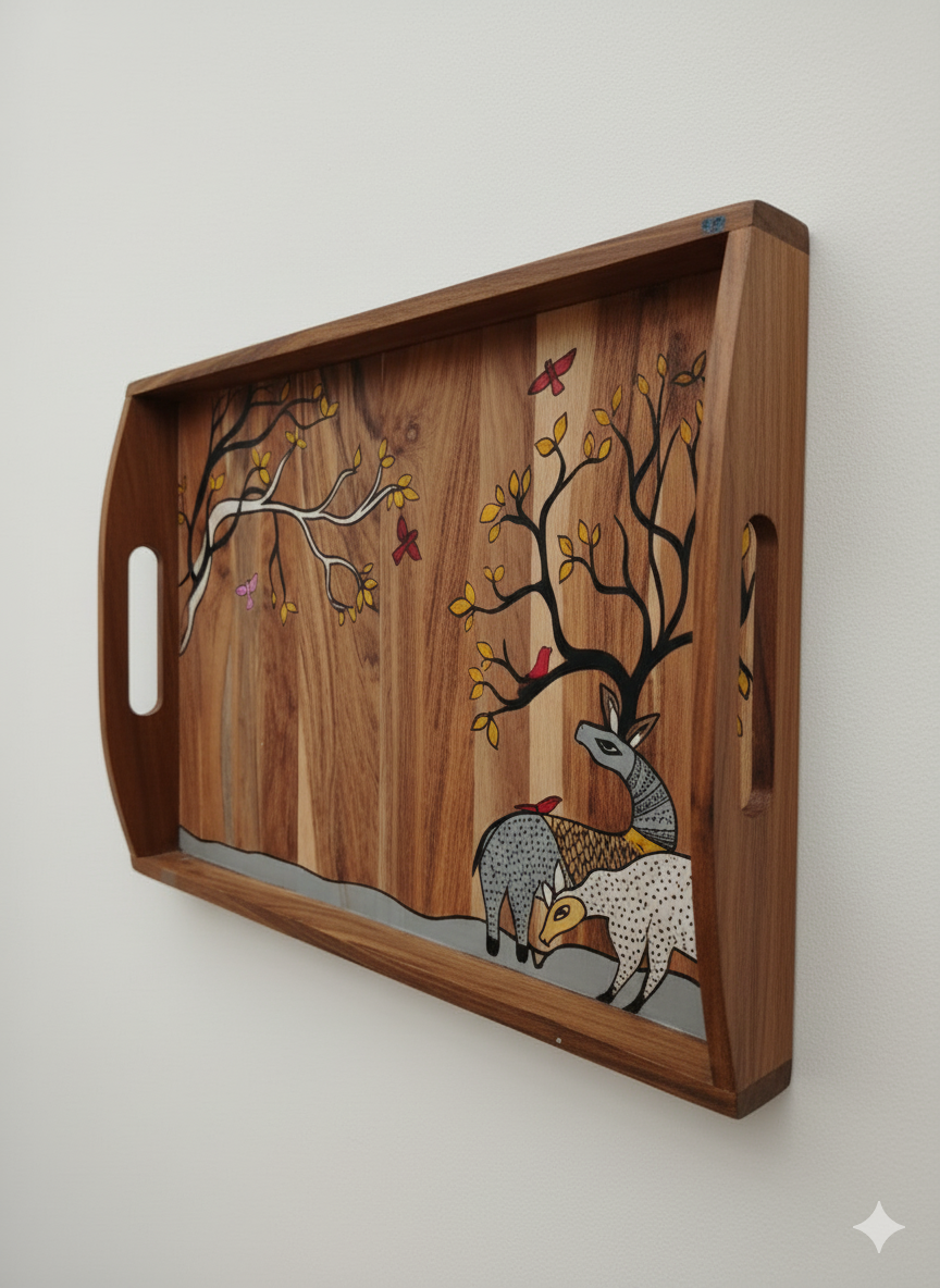 Wooden tray (hand-painted)
