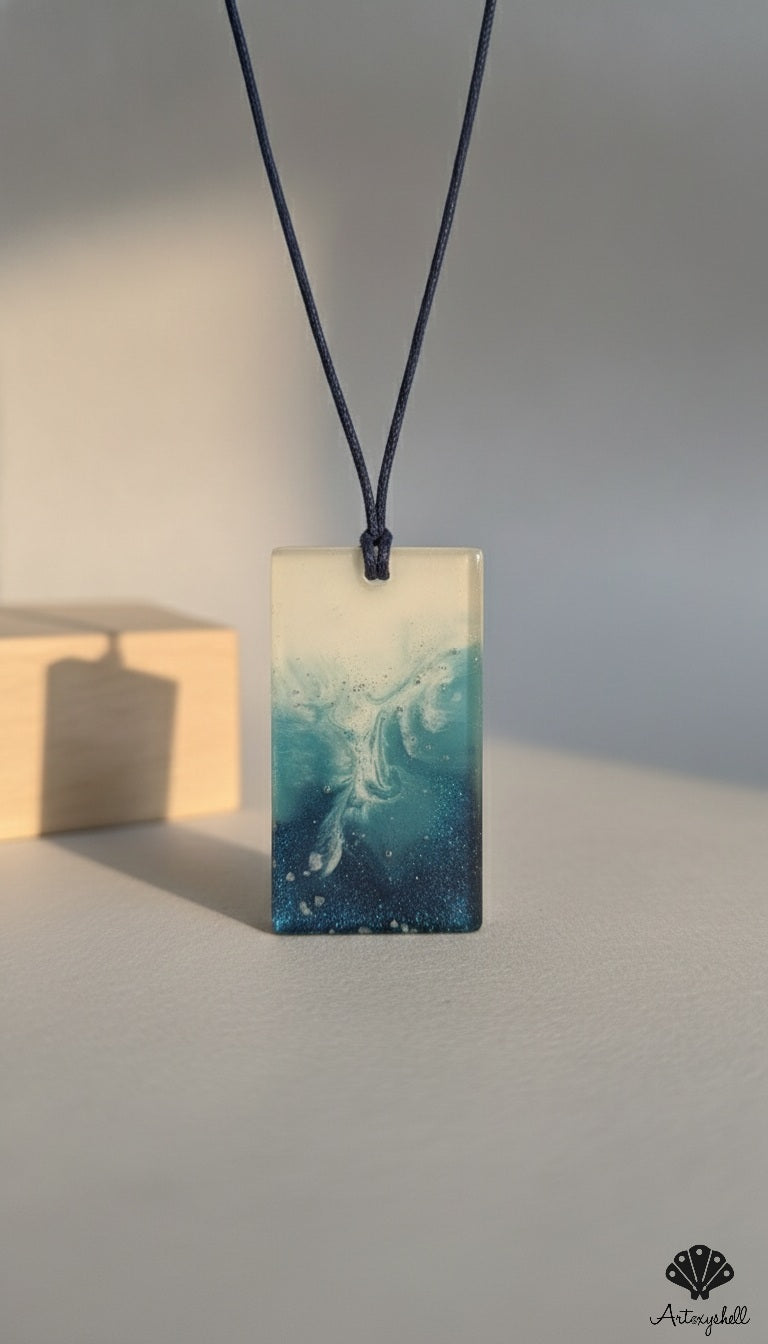 Ocean Mist Resin Pendant