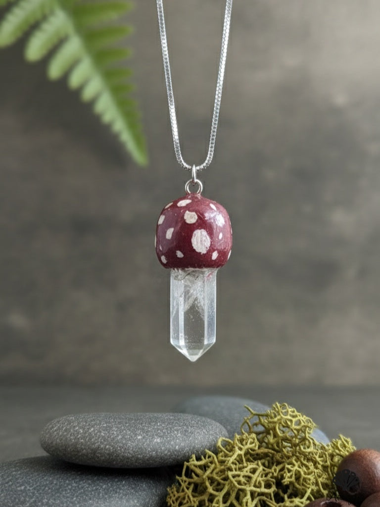 Mushroom Crystal Pendant
