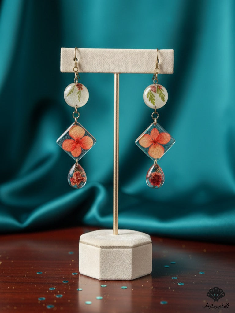Floral Resin Earrings