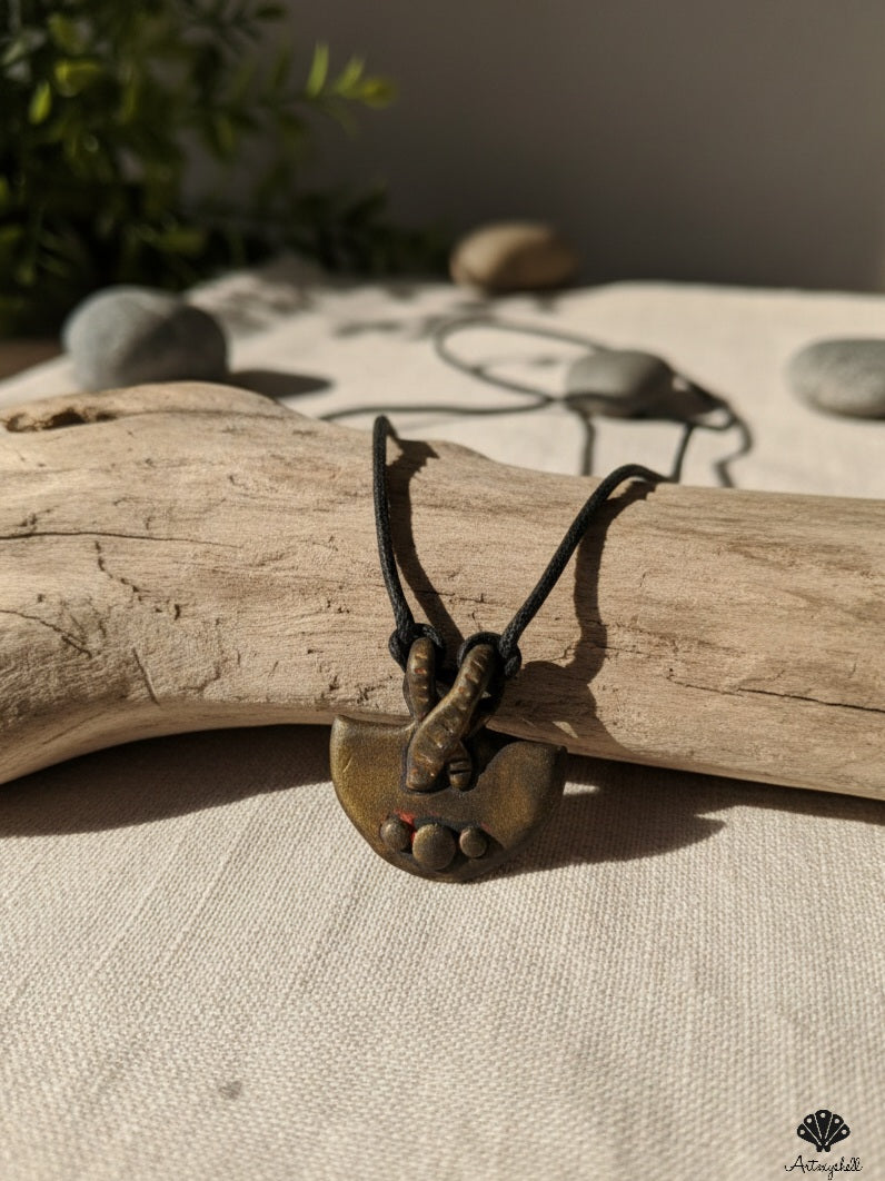 Earth & Ember: Ancient Bronze Botanical Pendant