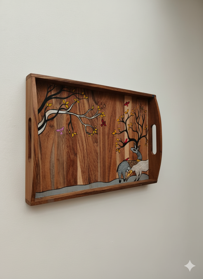 Wooden tray (hand-painted)