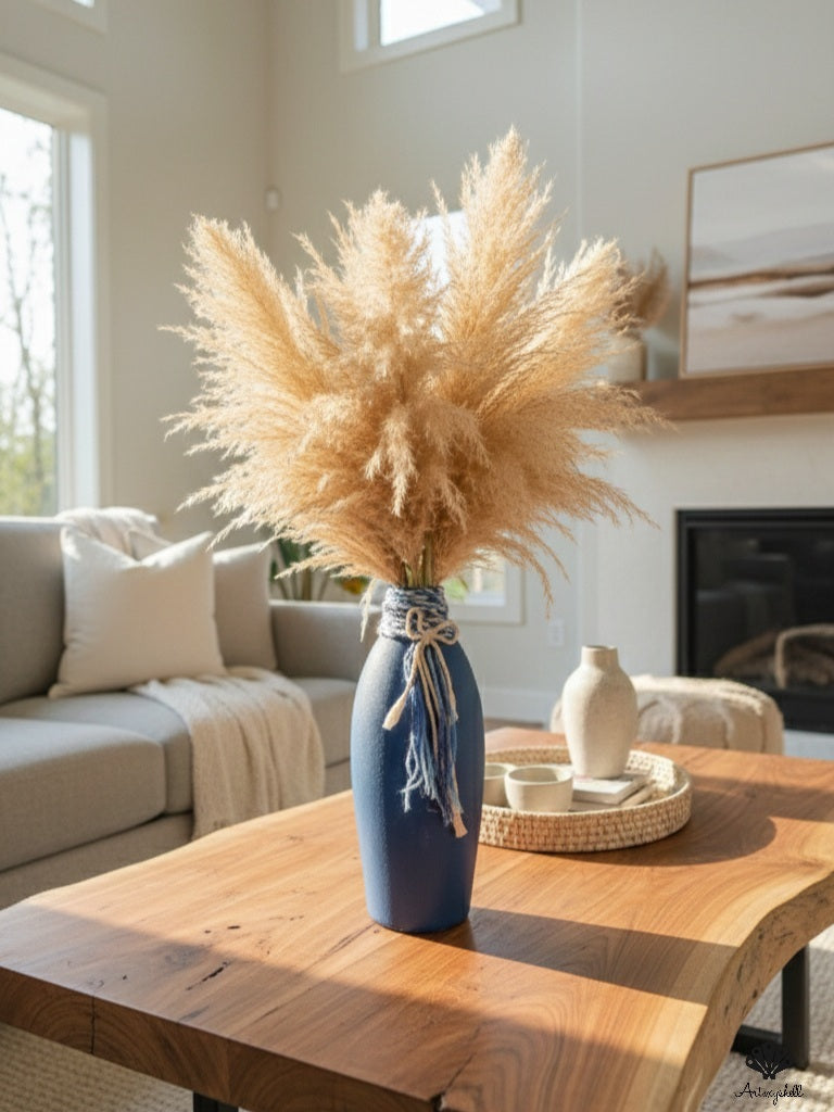 Modern Cobalt Blue Matte Ceramic Vase