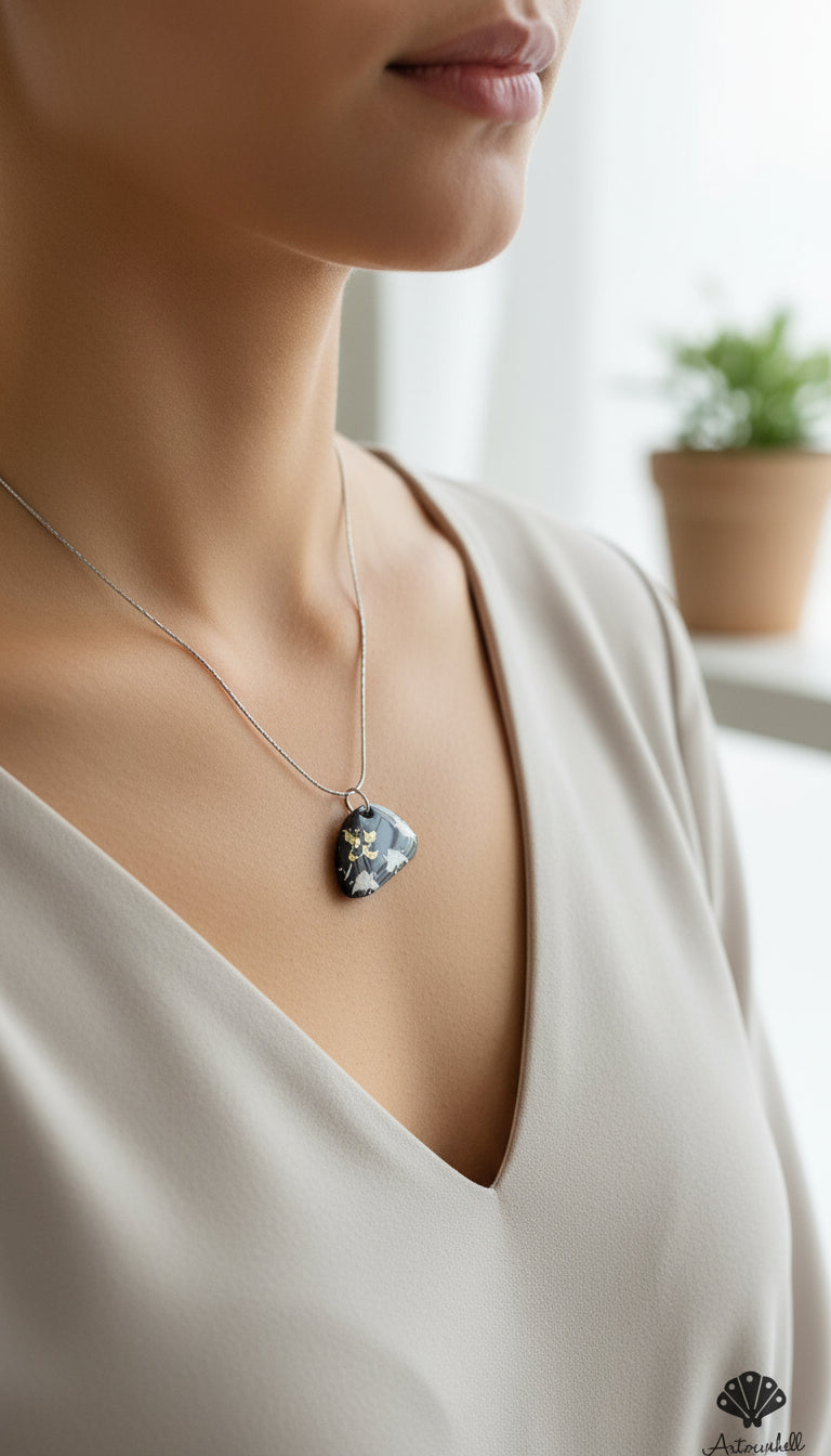 Floral Wave Resin Pendant