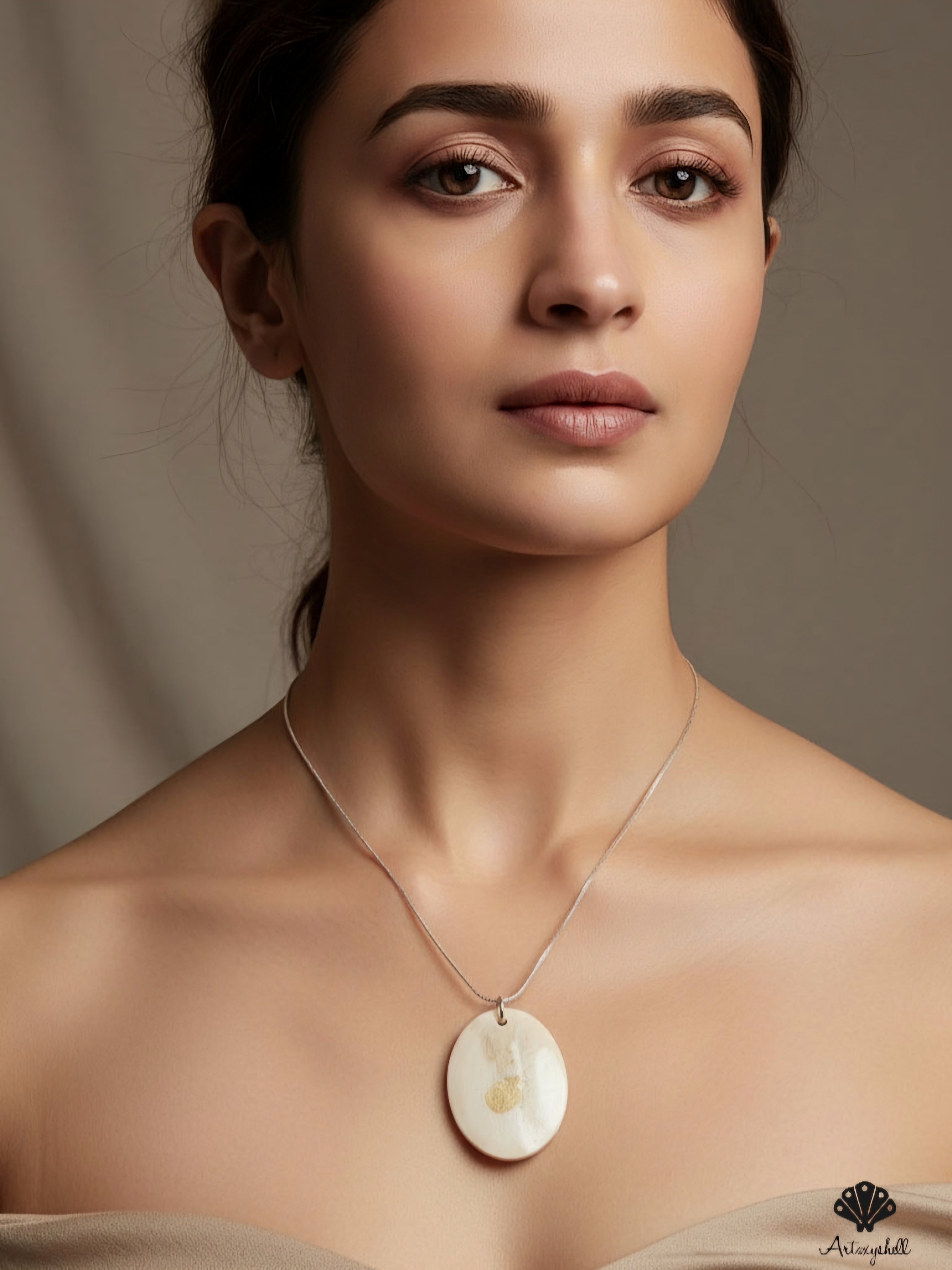 Seashore Texture Resin Necklace | Unique Sand Art