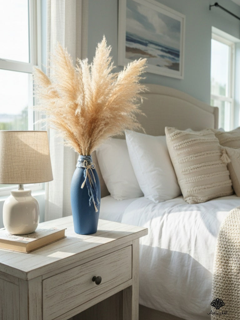 Modern Cobalt Blue Matte Ceramic Vase