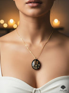 Night Garden Botanical Pendant | Elegant Black Resin