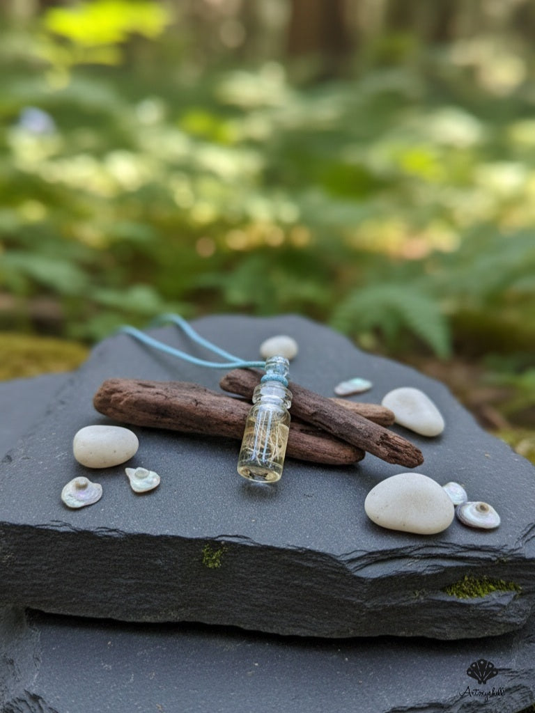 "Ocean Memory" Encapsulated Vial Pendant Necklace