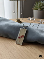 Desert Bloom Rectangle Resin Necklace