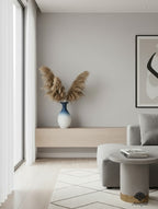 Hand-Glazed Blue and White Ceramic Bottle Vase