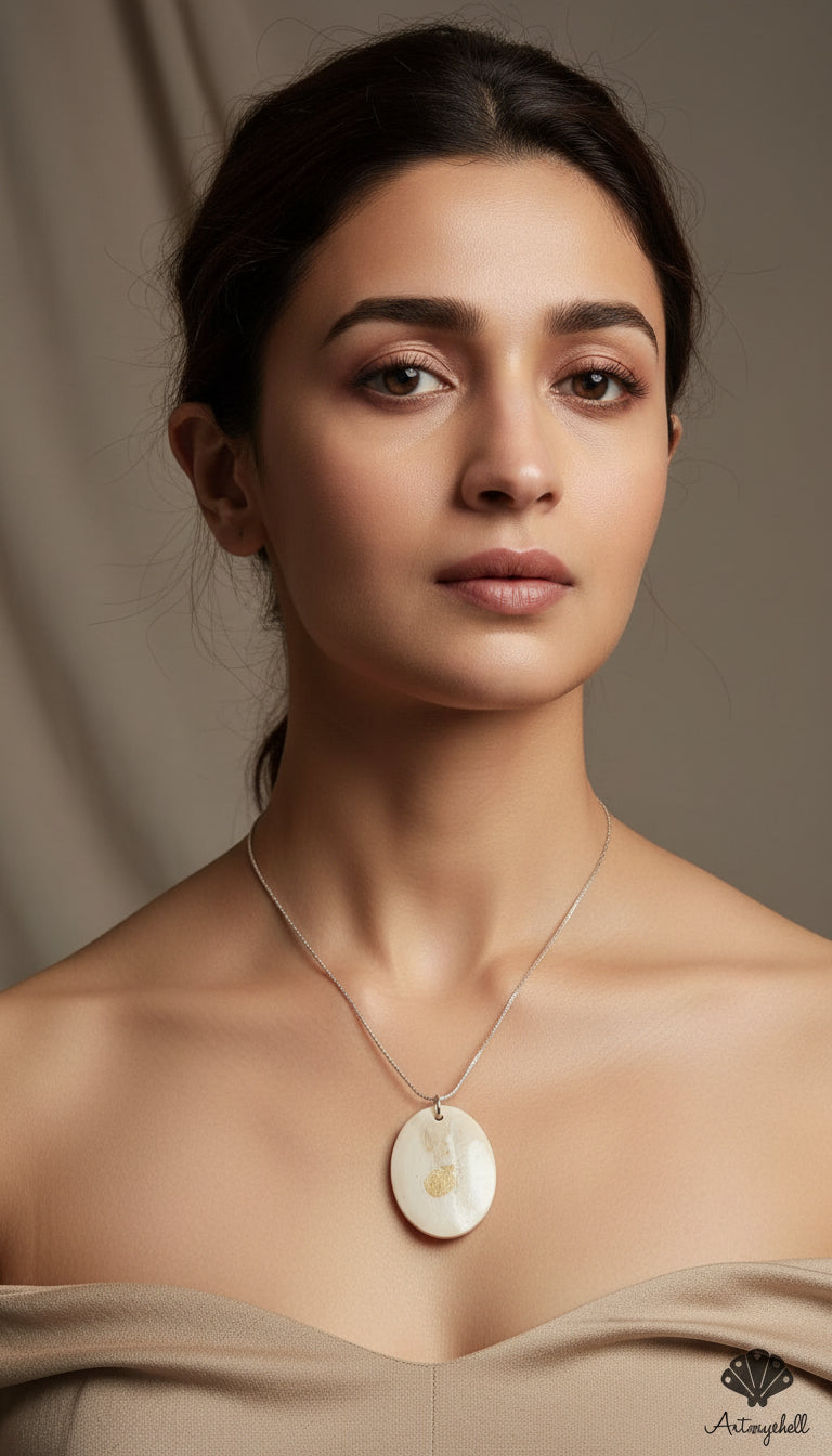 Seashore Texture Resin Necklace | Unique Sand Art