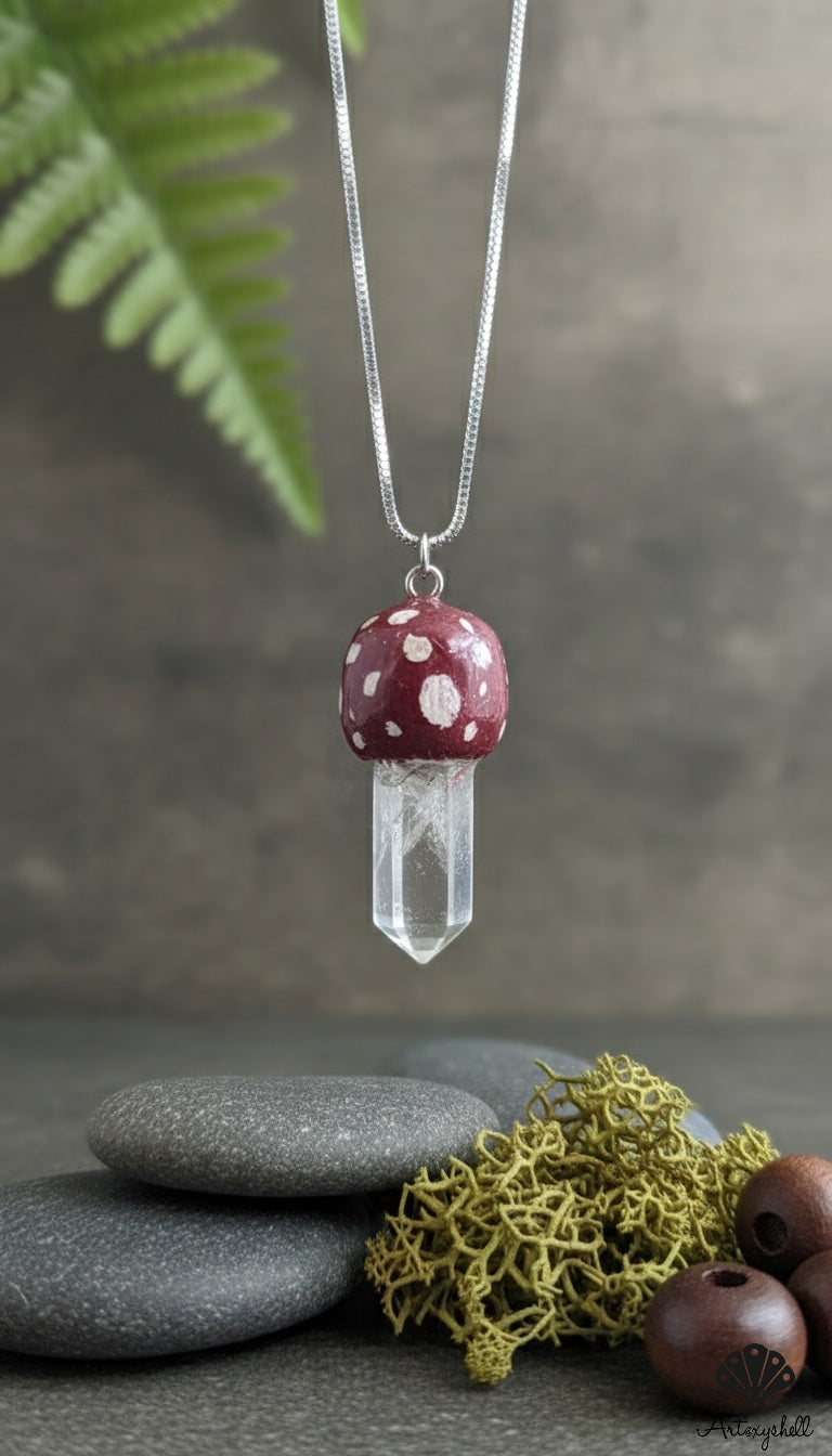 Mushroom Crystal Pendant