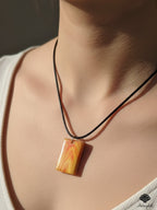 Sunset Swirl Resin Pendant | Bold Abstract Art