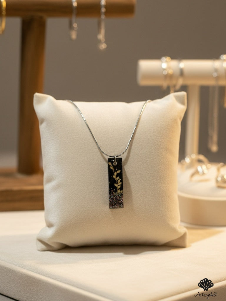 Elegant Floral Bar Pendant