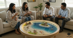 Island Getaway Resin Coffee Table | Tropical Diorama Art