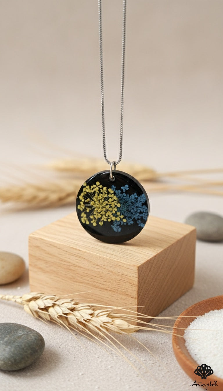 Dual Bloom Round Pendant