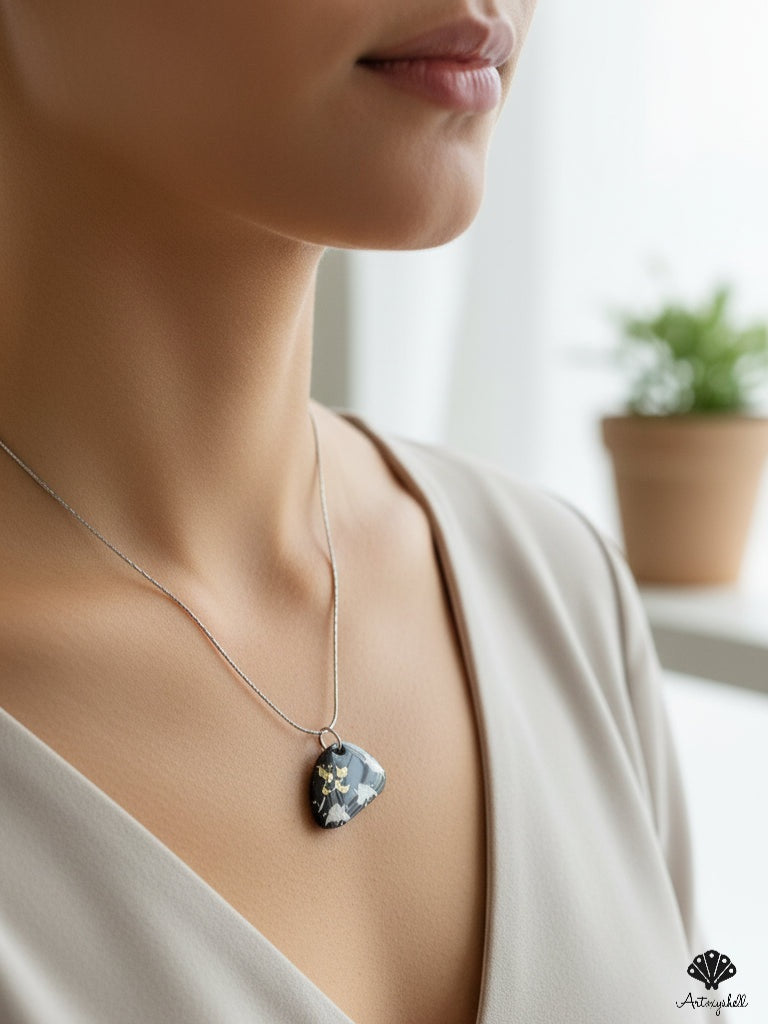 Floral Wave Resin Pendant