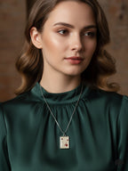 Pressed Flower Resin Necklace | Sterling Keepsake Pendant