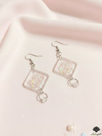 Iridescent Resin Star Earrings – Lightweight Pastel Dangles
