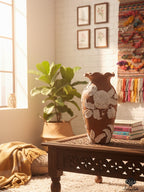 Terracotta and Cream Fern Patterned Tabletop Decor