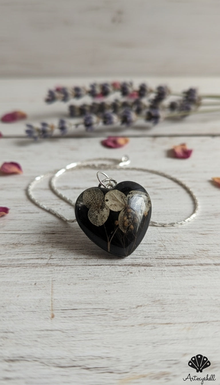 Vintage Floral Heart Pendant