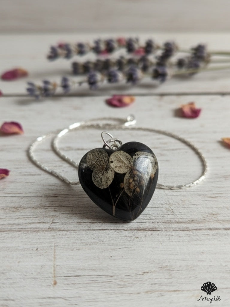 Vintage Floral Heart Pendant
