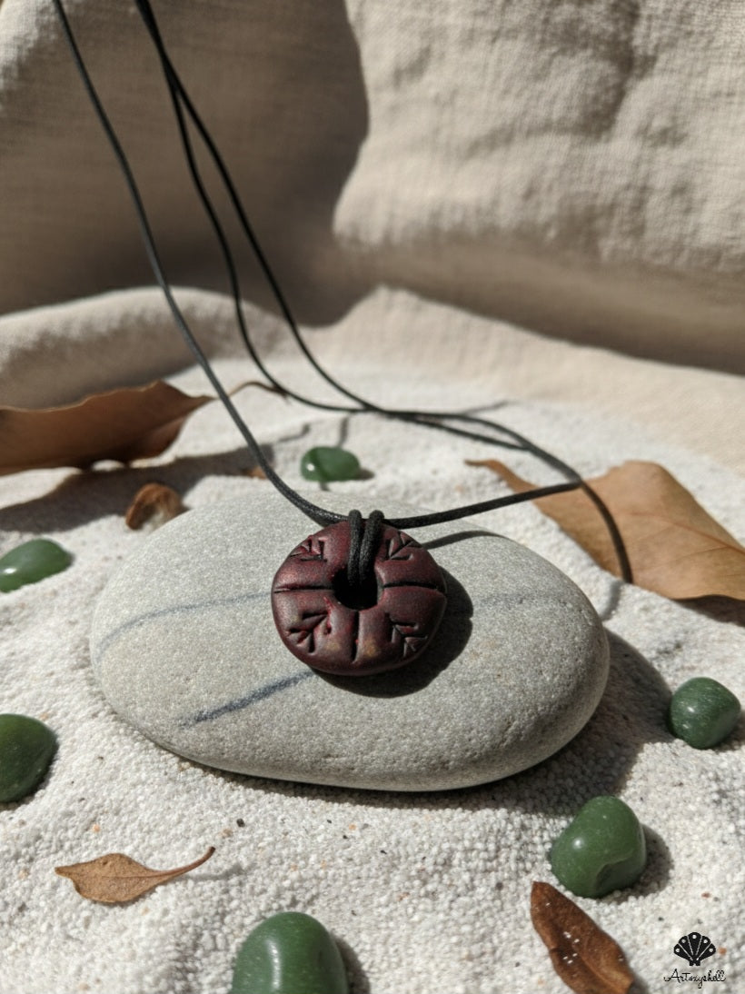 Ancient Earth & Pine: Hand-Carved Clay Talisman Set