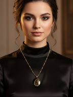 Black Leaf Elegance Pendant