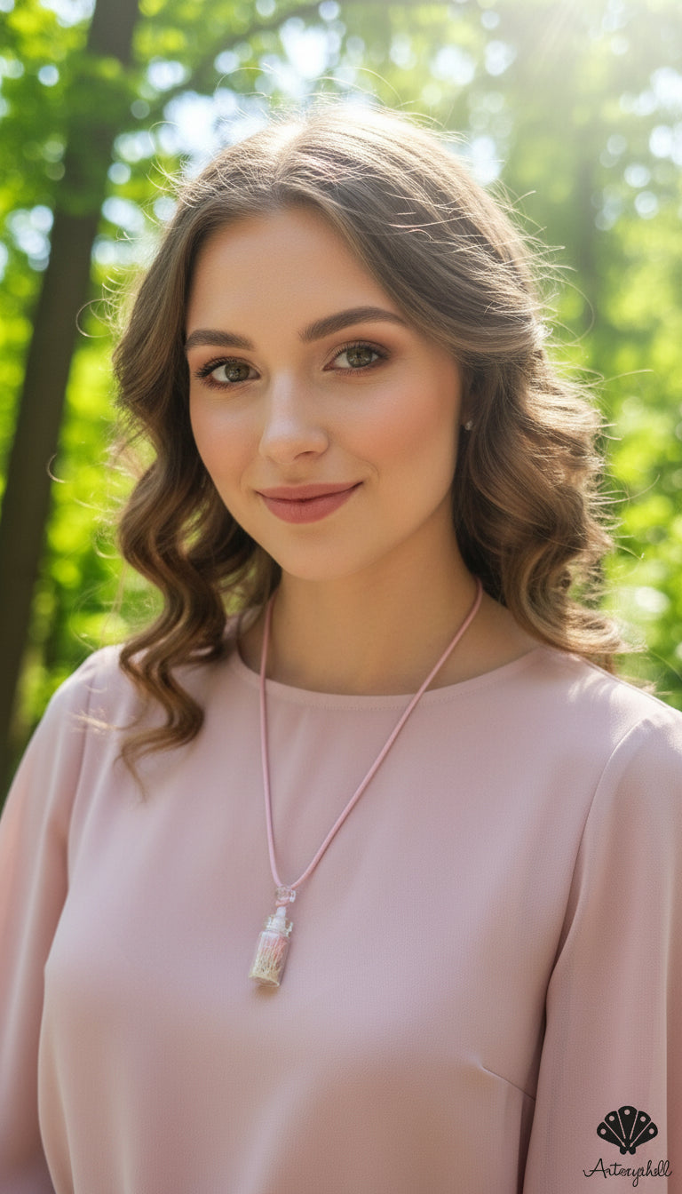 "Whisper of the Sea" Tiny Vial Pendant Necklace