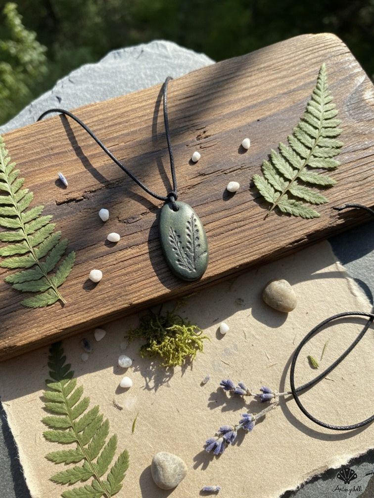 The Fern & Lavender Artisan Botanical Necklace Set