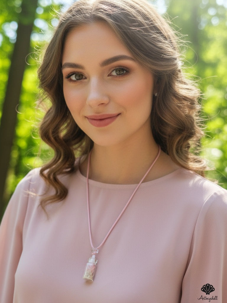 "Whisper of the Sea" Tiny Vial Pendant Necklace